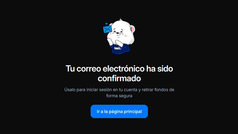 Finaliza el proceso de registro