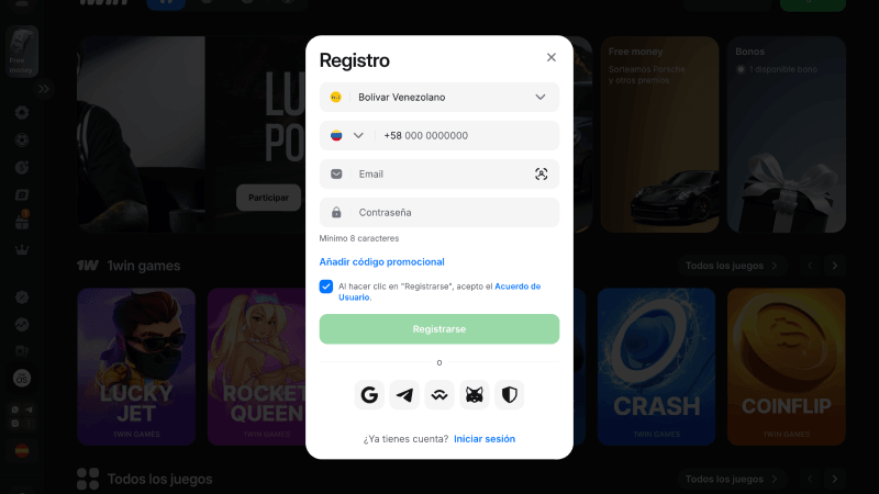 Completa el formulario de registro