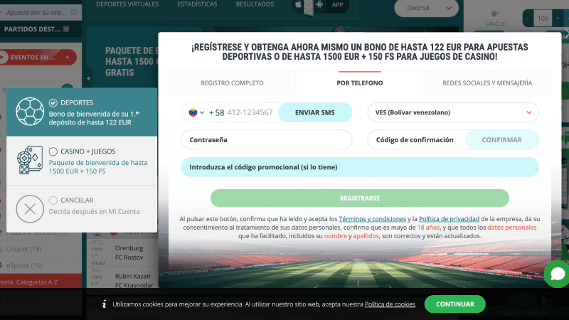 Completa el formulario de registro
