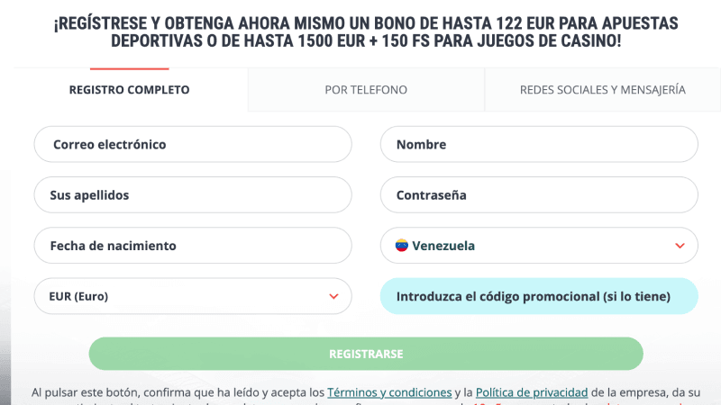 Finaliza el proceso de registro