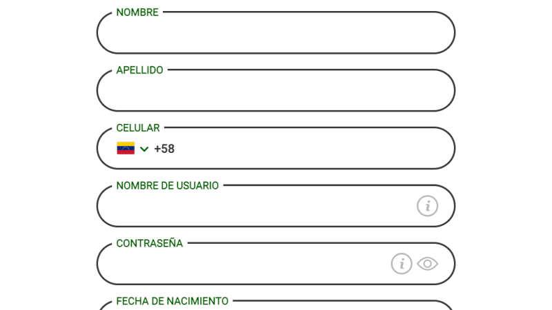 Completa el formulario de registro